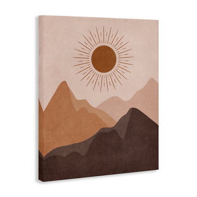 «Rust Boho Mountains», art mural sur toile par Nataly White