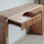 Console en bois avec tiroir - Design minimaliste, texture nervurée