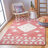 Hand Tufted Wool/Cotton Southwestern Rug in Rust-1463164852