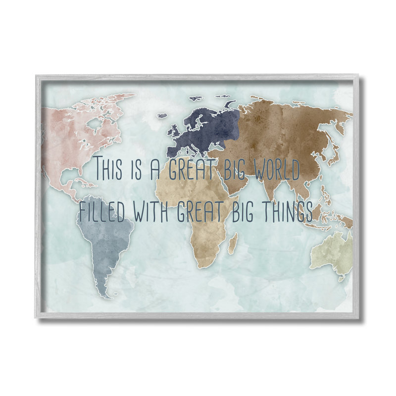 This Is A Great Big World, Estampe numérique Farmhouse, H 16 po x l 20 po