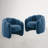 Mona 35.04'' W Modern Tufted Flannel Upholstered Accent Barrel Chair (Set of 2)-616411689