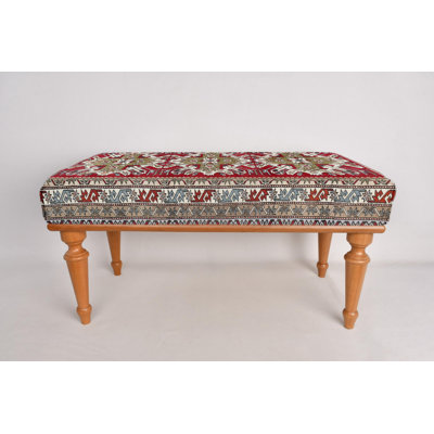 Banc Kilim Desing, banc à motif ethnique, banc repose-pieds, banc rembourré, banc tapis turc, banc Kilim, banc de décoration intérieure, banc fabriqué à la main