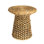 Table d'appoint tressée jacinthe d'eau et résine noire