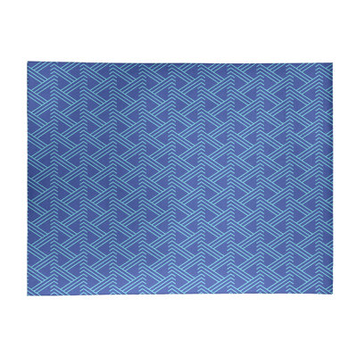 Tapis bleu zig zag