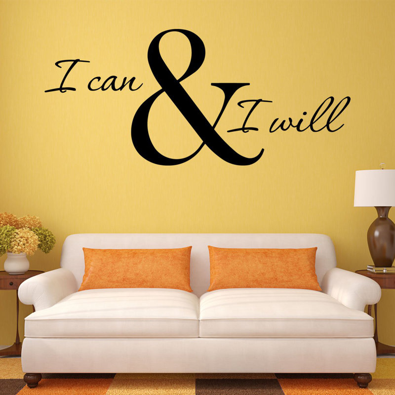 Adhésif décoratif en vinyle «I Can and I Will», H 7 po x l 15 po