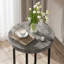 Grey Round Concrete Effect Side Table
