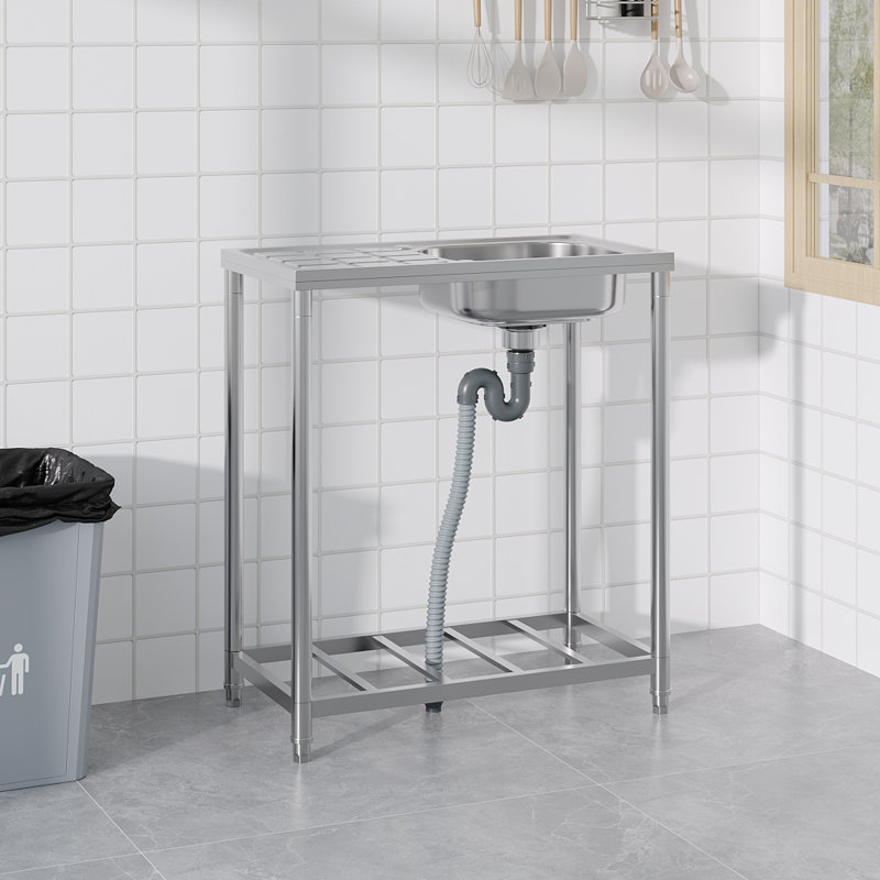 Belfry Kitchen Pugmire W Single Bowl Stainless Steel Kitchen Sink, 400 cm W x 850 cm H