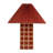 Zara Red Ceramic Table Lamp with Pleated Shade-607320009-607320012