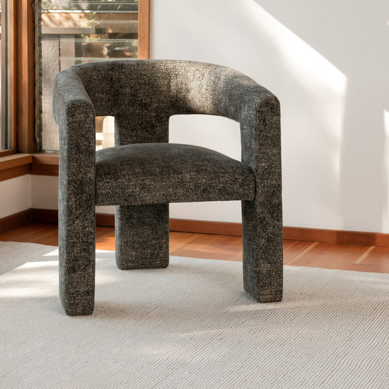 Elo Barrel Chair, Black Multi Boucle
