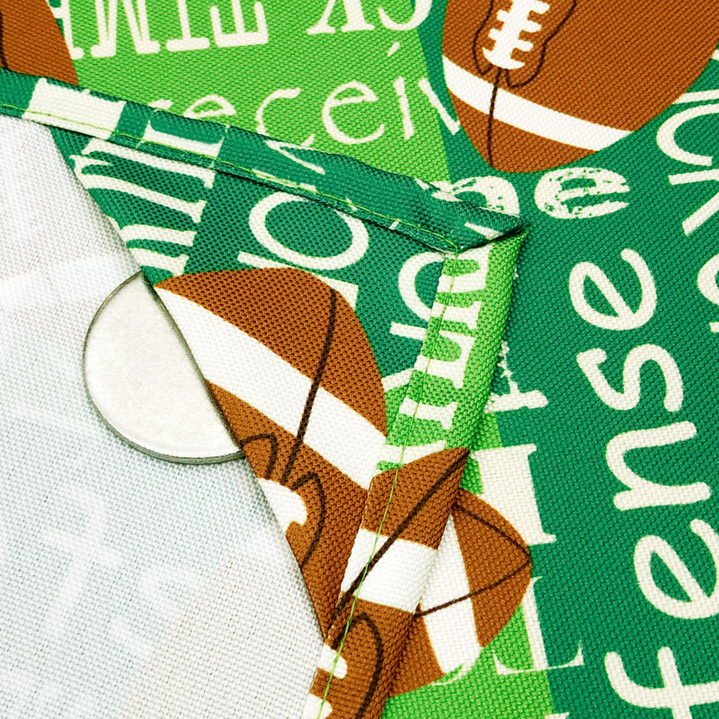 Passion For Football Collection 60"X90" Printed Tablecloth With Table Weight Set