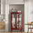 Curio Cabinet With 2 Tempered Glass Doors, Adjustable Shelves And Led Light-1031905954