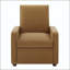 Fauteuil inclinable manuel avec inclinaison de 160 degrés et pieds en bois d'hévéa noyer-132468054