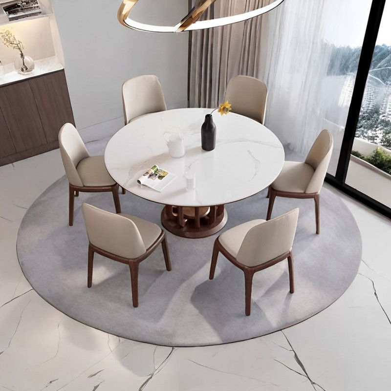Ensemble simple de table de salle à manger et de chaises, H 29,52 po x L 47,24 po x l 47,24 po