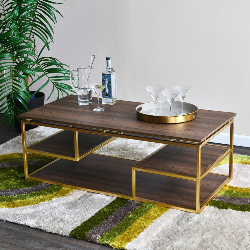 Metal and Reclaimed Wood Coffee Table