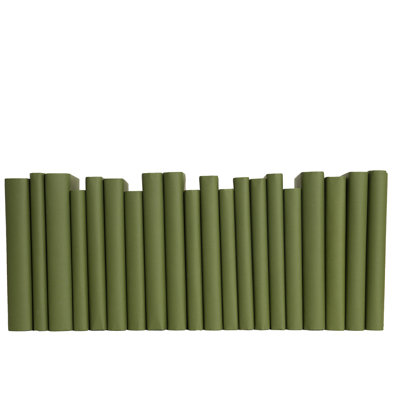 Decorative Books - Fir Paper Wrapped Books - Green Books By The Foot