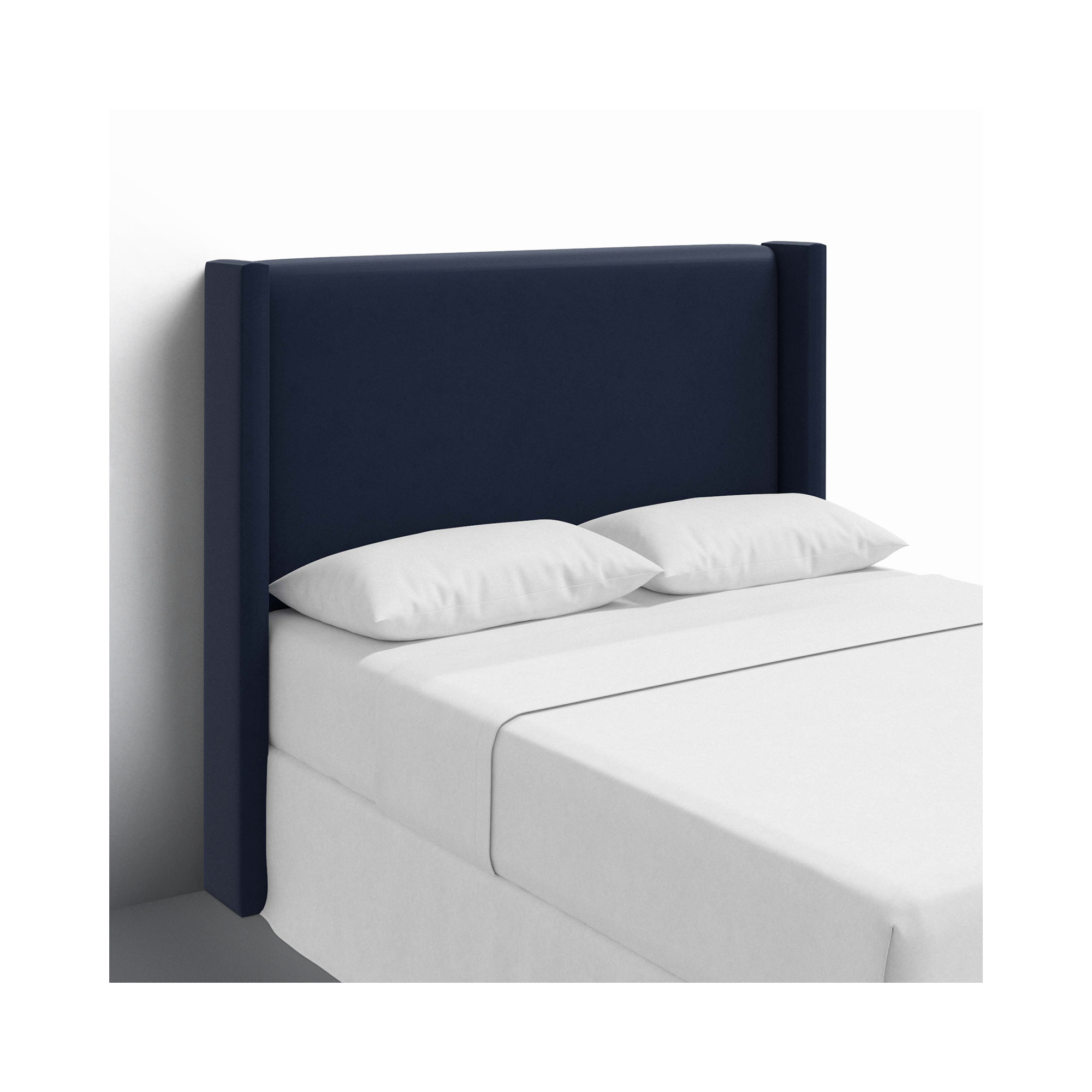 Hanson Upholstered Headboard, King, Classic Ink Performance Velvet