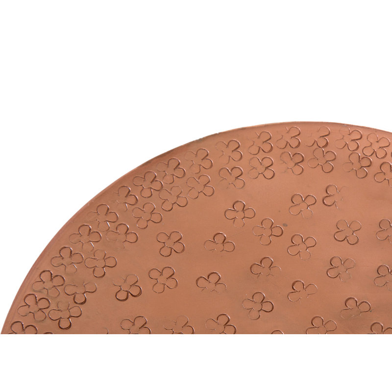 Wiley Drum End Table, Copper