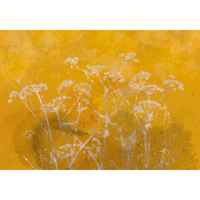 Murale florale pelez et collez - Prairie baignée de soleil