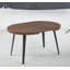 Table extensible, table de salle à manger, table de bureau, table basse, pieds en métal, plateau en MDF, 100/140 / 180X100X75Cm, couleur noyer-1076915834