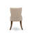 5 Piece Dinette Set for Small Spaces Contains a Square Modern Dining Table and 4 Upholstered Parson Chairs, Antique Walnut