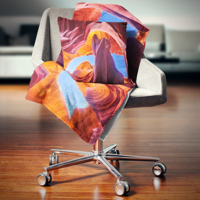 Blue Sky in Antelope Canyon - Landscape Printed Pillow