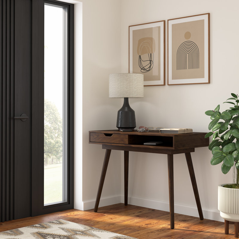Kaionna Writing Desk, 30" H x 40" W x 20" D, Natural Oak
