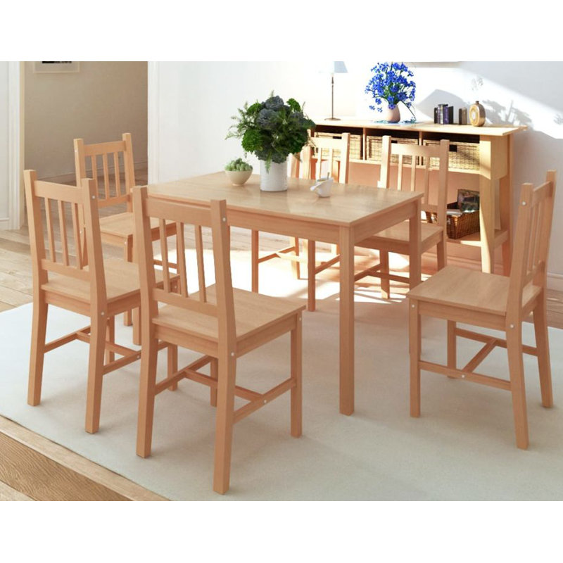 Rhinelander 6 - Person Dining Set, Brown