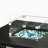 14.4in X Transparent Square Fire Table Windbreak Partition, 2.5lb Fireplace Glass , 14.4"x14.4",