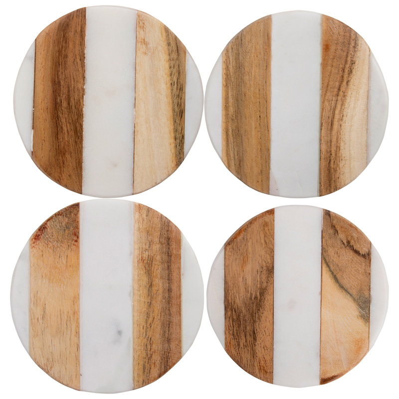 Sous-verre rond en bois Colona Latosia
