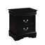 Table de chevet moderne noire avec amplement d'espace de rangement - Tiroirs à finition lourde de 28 lb de hauteur 24 po x 15 po de profondeur