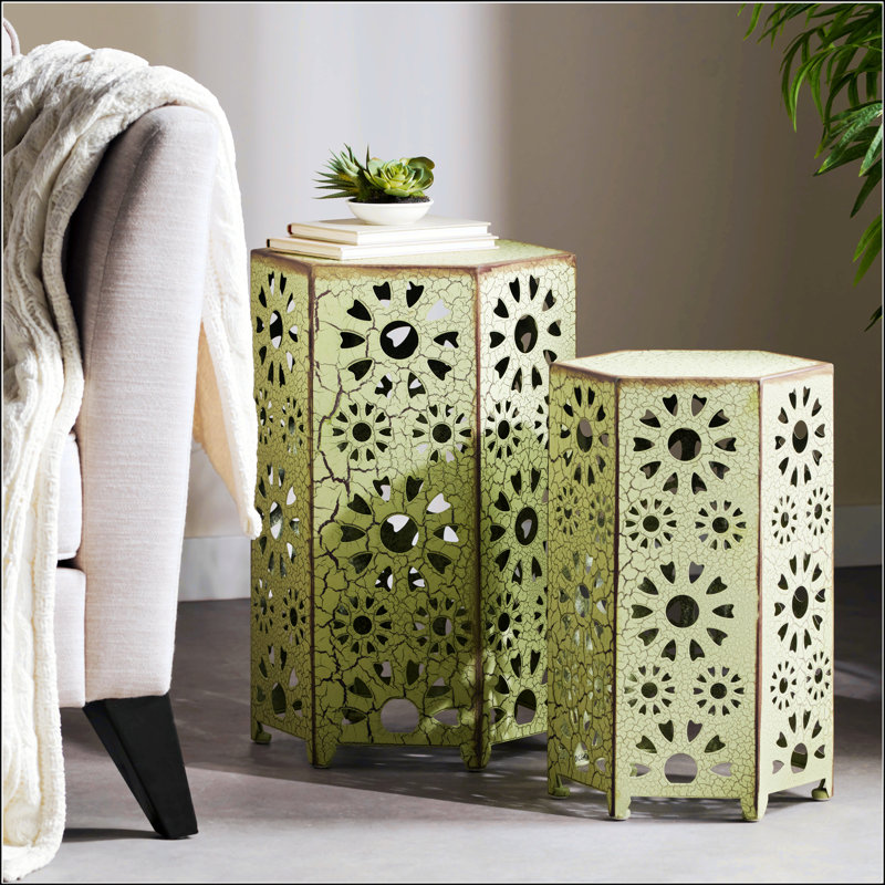 Table d'appoint d'extérieur ELIAA Sunburst, Vert