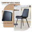 Ensemble de table de salle à manger 71 "moderne en bois épissé et noir avec tablette de rangement et 6 chaises en cuir PU-46523755