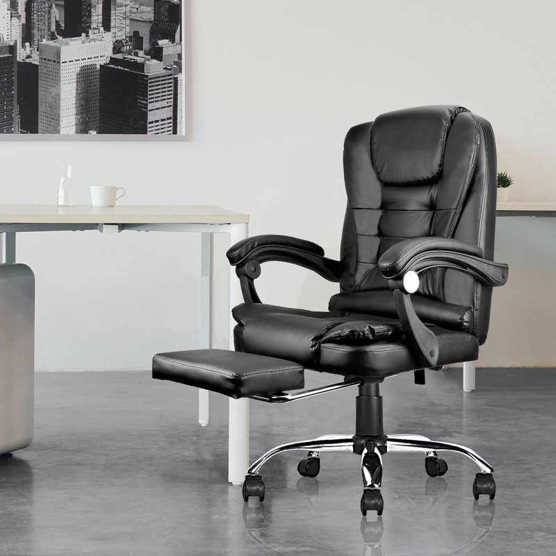 Charlea Executive Chair with Headrest, Black