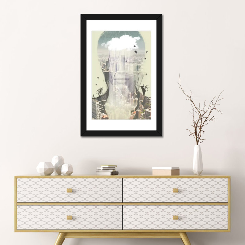 « wild new york », reproduction d’impression sur toile, H 32 po x l 24 po x P 1 po, Papier d'art encadré noir, Blanc