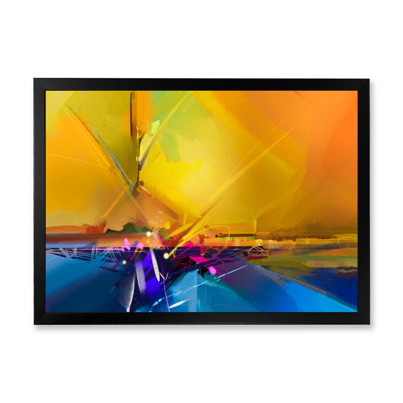 Impression sur toile Modern Ocean Waves Impression II - Floater, Cadre noir, H 24 po x l 36 po x P 1 po