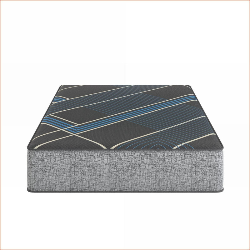 Mattresses by Restonic TempaGel 13” Smooth Top Plush Mattress, California King | Foam | Grey+Blue, California King