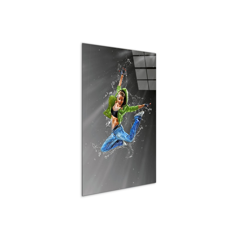 "Jumping" by Studio 53×79.5 cm CrystalArt Acrylic Glass Effect, Lightweight Ready to Hang
