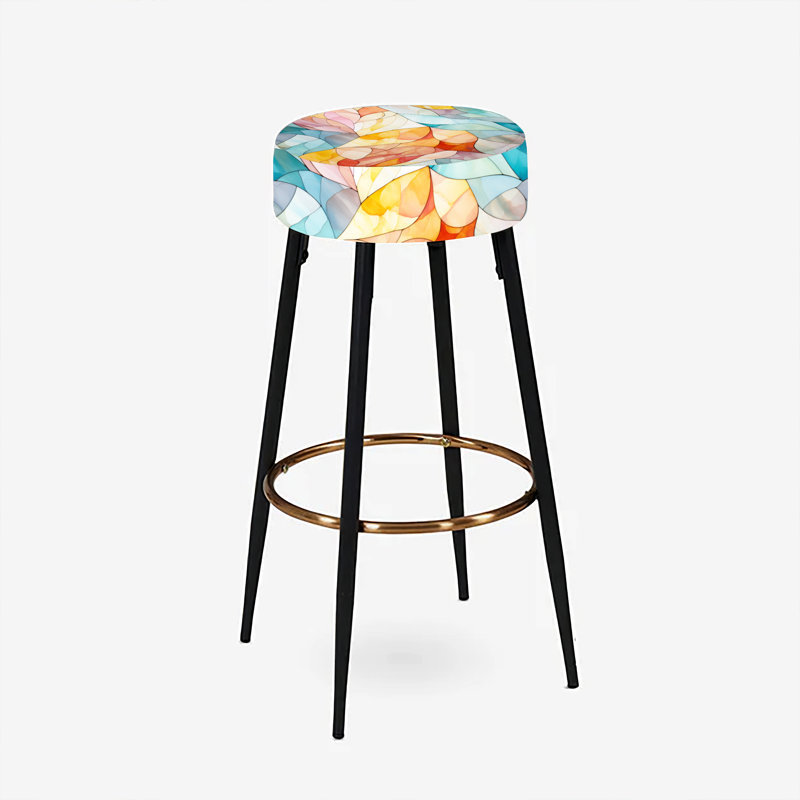 Watercolor Delight Marble Pattern - Marble Bar Stools Set Of 2