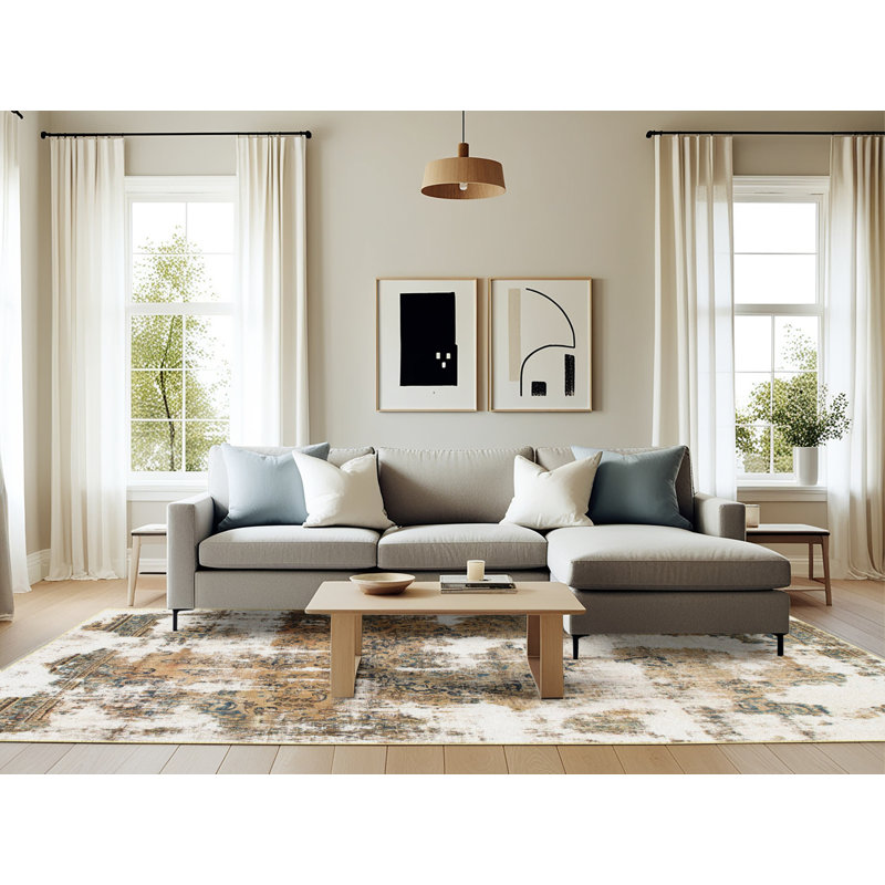 Tapis abstrait moderne 910, Rectangle 6 pi x 9 pi