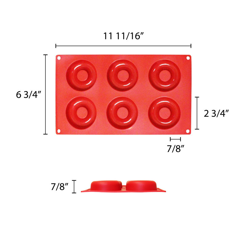 Red Non-Stick High Heat Silicone Baking Mold with Lid