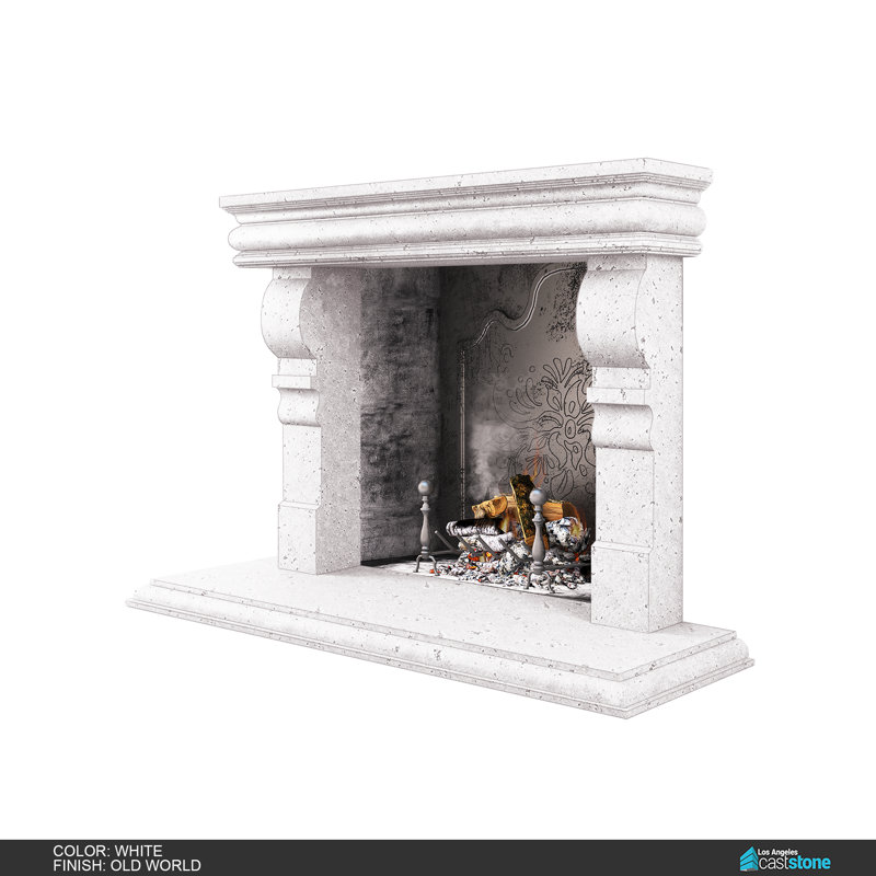 Hamilton Fireplace Surround, Old World /White