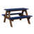 Pacific Blue Top/Antique Mahogany Base