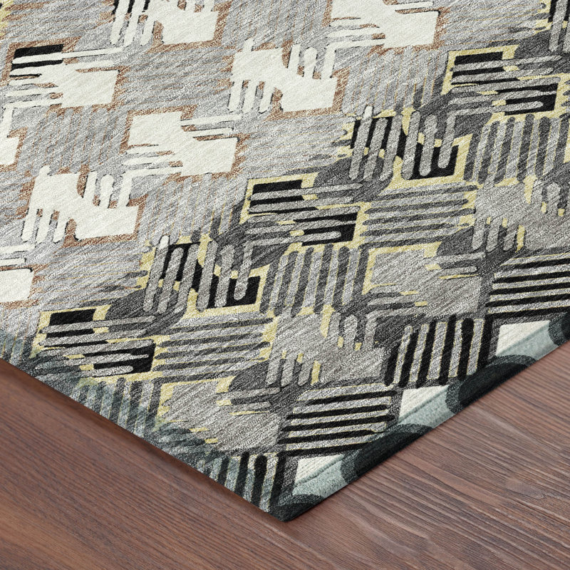 Tapis intérieur / extérieur lavable à la machine Chantille ACN2773, Noir, 2 pi 6 po x 3 pi 10 po