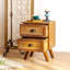 Table de chevet avec 2 tiroirs de rangement faciles à installer
