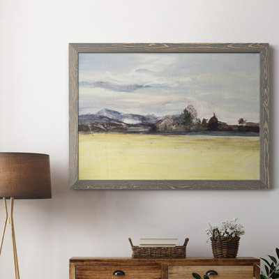 " Grey House In Blue " Painting Print