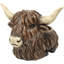 Bureau ou étagère en résine rustique Highland Cow