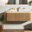 Meuble-lavabo élégant avec meuble-lavabo en bois et lavabo intégré pour les salles de bain modernes