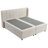 Queen Bed w/Storage, Beige Chenille