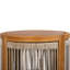 Table d'appoint d'extérieur en bois d'acacia 16,9 po - Corde d'appoint Boho