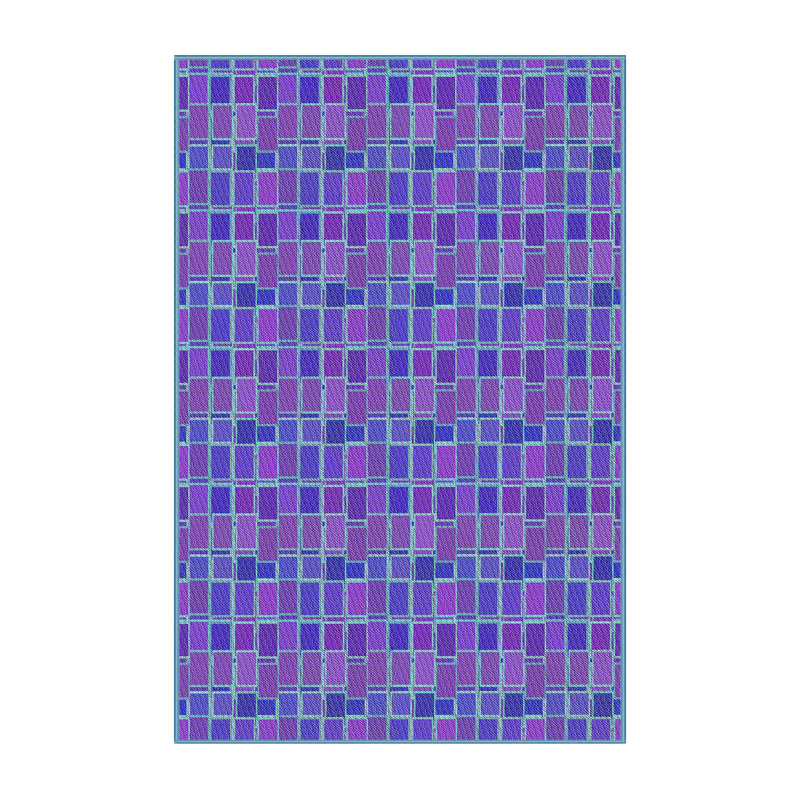 Tapis mauve / bleu Diezel, Rectangle 5 pi x 7 pi